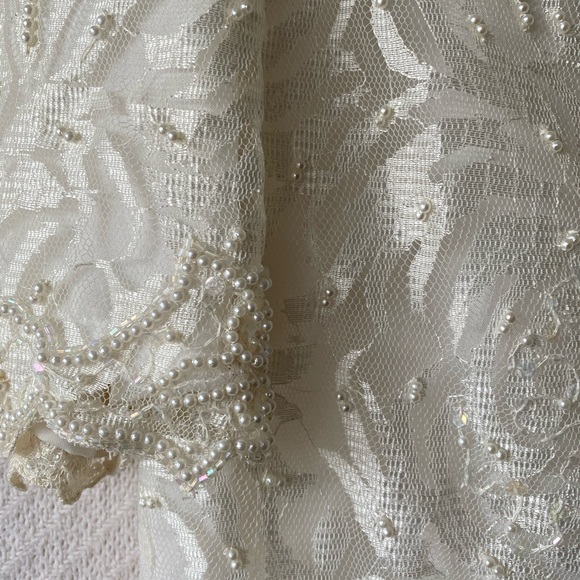 Brilliante By JA White Dressy Blouse Size M - Picture 3 of 6